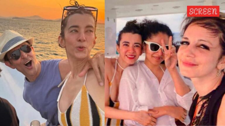 Hrithik Roshan celebrates 52nd birthday with yacht party; ex-wife Sussanne Khan and girlfriend Saba Azad pose together. See photos