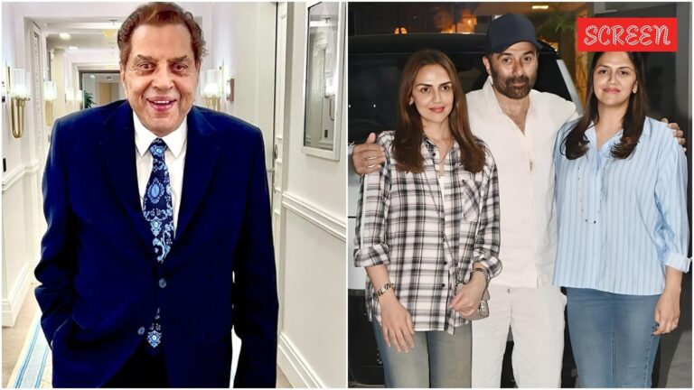 Sunny Deol poses with Esha Deol, Ahana as Dharmendra gets posthumous Padma Vibhushan