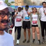 Aamir Khan participates in Tata Mumbai Marathon with his ‘home run squad’, says daughter Ira Khan ‘forced’ him to join. Watch