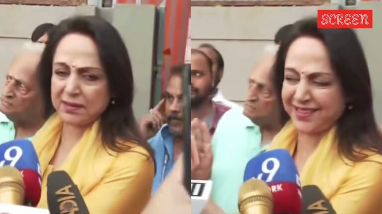 Hema Malini rolls her eyes as senior citizen complains about mismanagement at poll booth during Mumbai BMC elections 2026. Watch