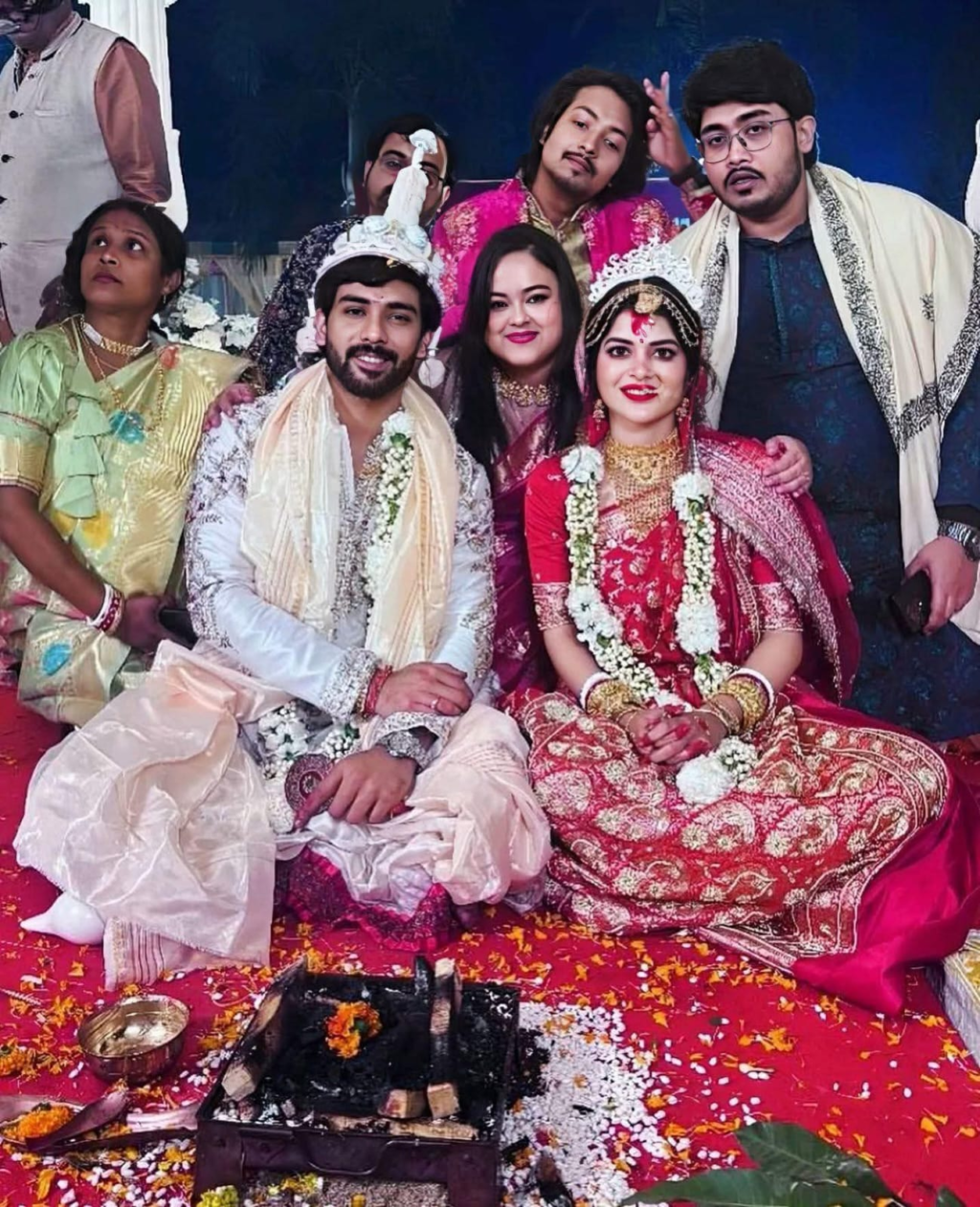 Actress Madhumita Sarkar Ties the Knot with Childhood Friend Debamalya Chakraborty on Basant Panchami
