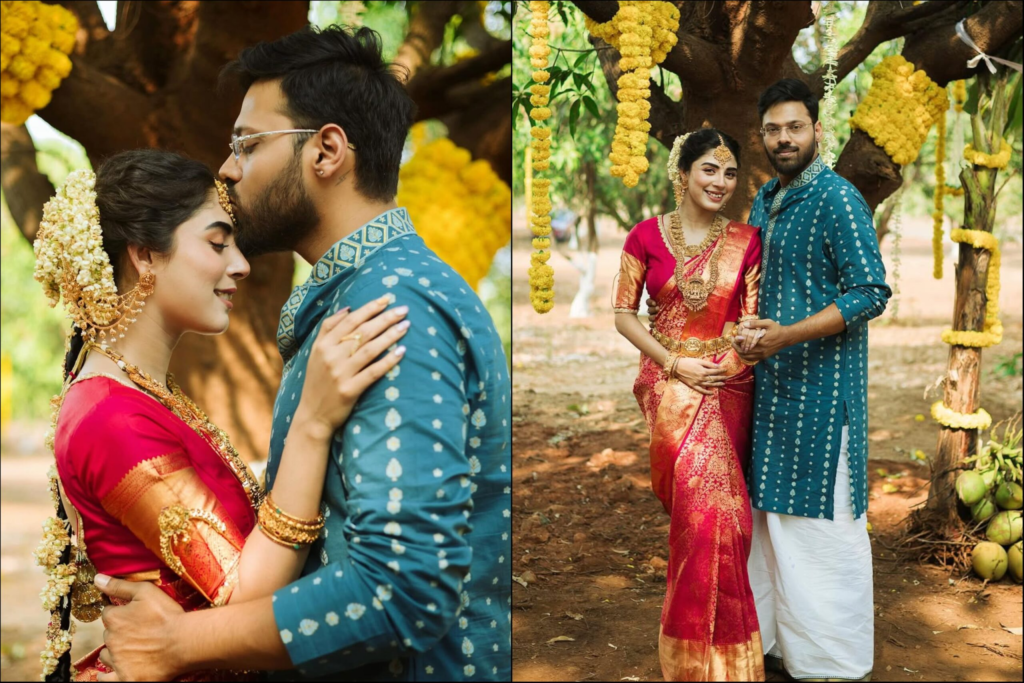Actress Adrija Roy Gets Engaged to Vignesh Iyer in a Traditional Ceremony