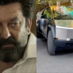 Sanjay Dutt flaunts his Rs 72 lakh Tesla Cybertruck on Mumbai roads after Dhurandhar success. Watch