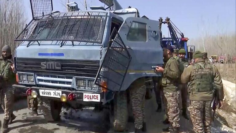 9 CRPF personnel injured as vehicle falls into river in Srinagar