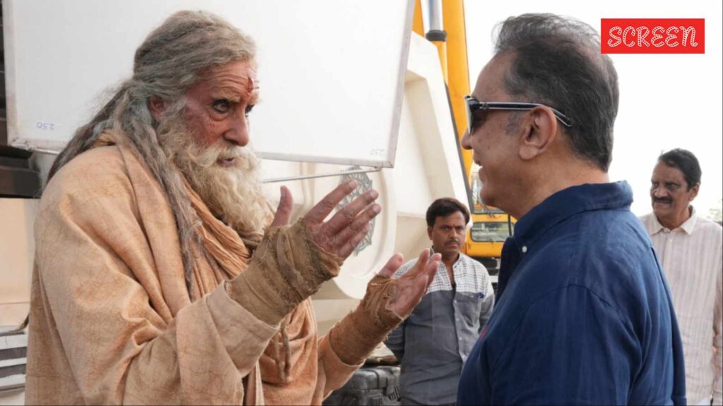 Amitabh Bachchan shares BTS photos from Kalki 2; expresses excitement to reunite with Kamal Haasan after 40 years. Watch