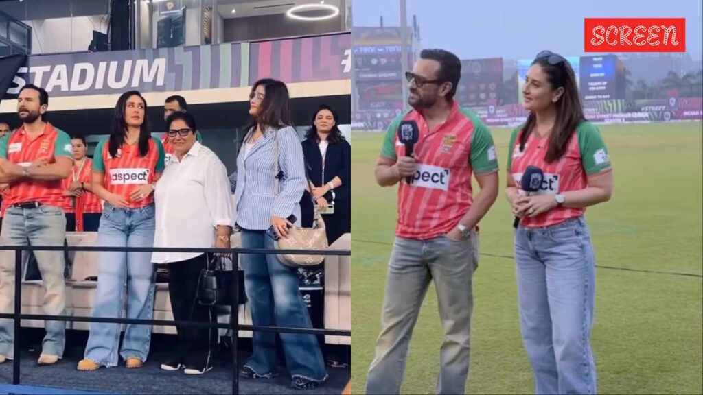 Kareena Kapoor gives side-eye to Govinda’s niece at ISPL match, schools mischievous Jeh with a stern look. Watch