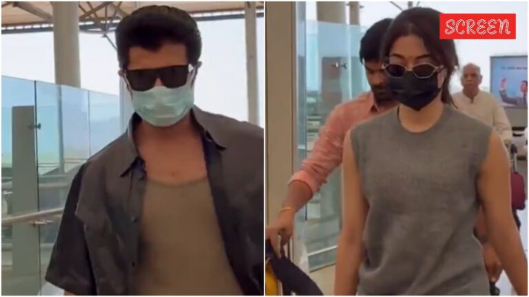 Vijay Deverakonda and Rashmika Mandanna spotted at Hyderabad airport as wedding date nears