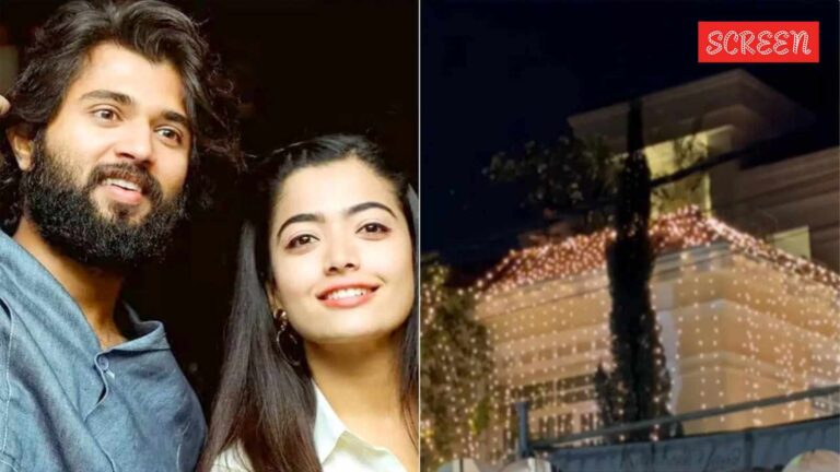 Vijay Deverakonda’s house decked up with lights and flowers ahead of wedding with Rashmika Mandanna. Watch