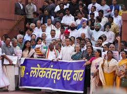 Lok Sabha Adjourned Following Opposition Protests and Breach of Protocol