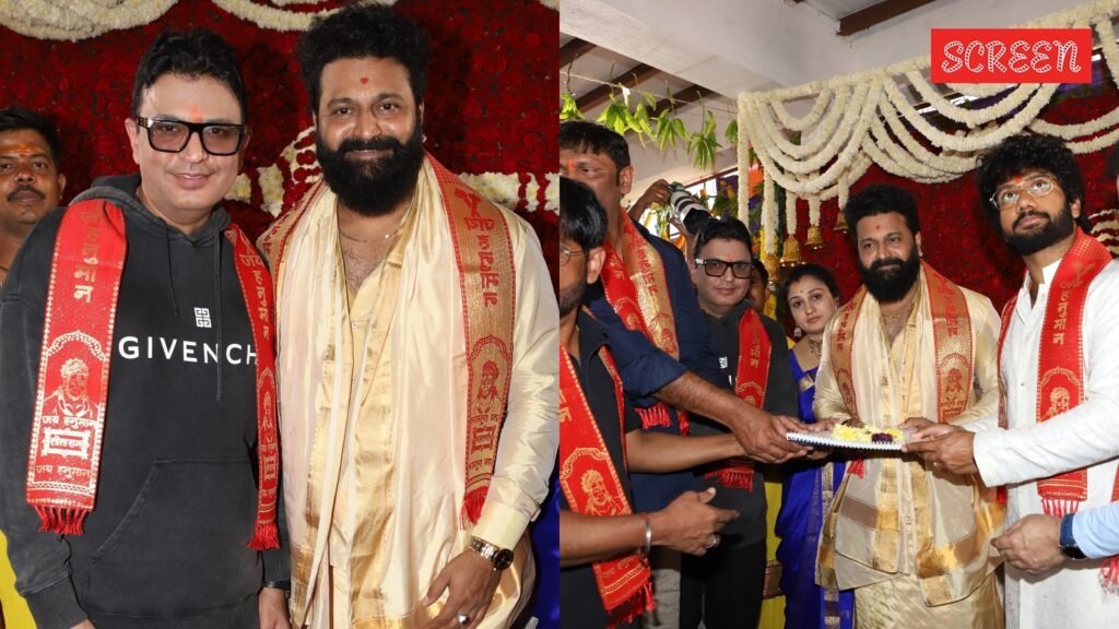 Rishab Shetty’s Jai Hanuman goes on floors; Hanu-Man star Teja Sajja attends film’s puja ceremony. See pics