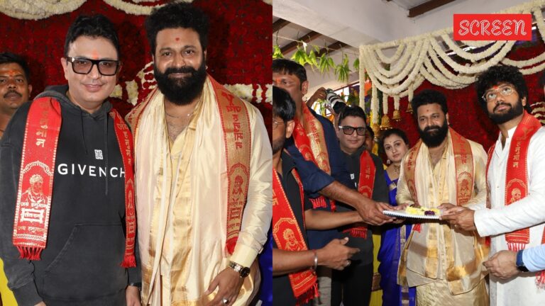 Rishab Shetty’s Jai Hanuman goes on floors; Hanu-Man star Teja Sajja attends film’s puja ceremony. See pics