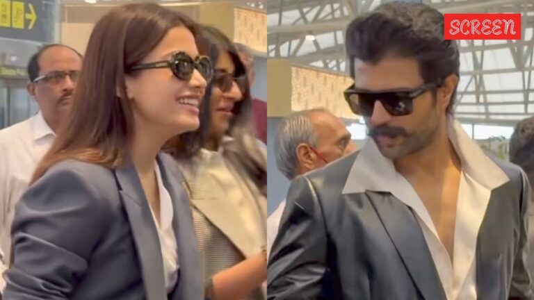 Vijay Deverakonda and Rashmika Mandanna leave for wedding in Udaipur, bride-to-be can’t stop smiling. Watch