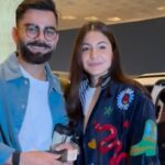Virat Kohli and Anushka Sharma pose with paps at Mumbai airport, cricketer says ‘Plane won’t wait for us’. Watch videos