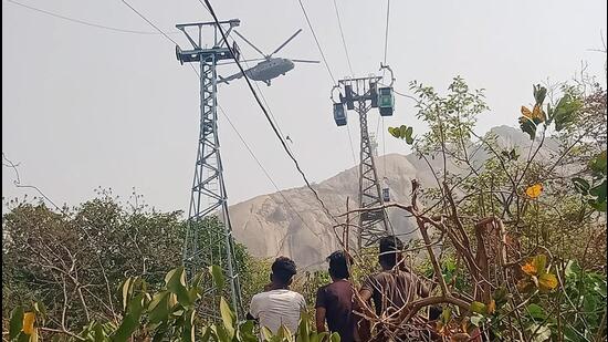 Ropeway trolley returning from temple falls in Chhattisgarh; 1 dead, 6 injured| India News