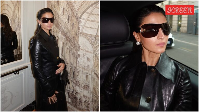 Alia Bhatt says her oversized sunglasses made her almost unrecognisable at Gucci’s Demna show at Milan Fashion Week