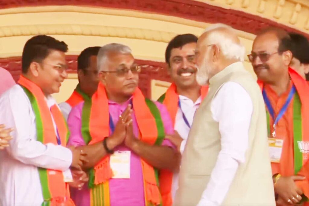 West Bengal Assembly Election: Dilip Ghosh appears in Narendra Modi's brigade rally