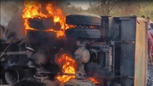 At least 10 persons charred to death in a truck-bus collision in Andhra Pradesh| India News