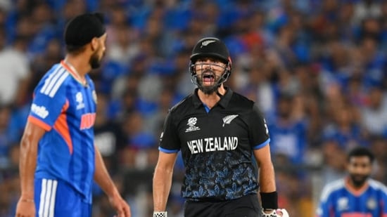 Daryl Mitchell furious at Arshdeep after being hit by throw: Surya steps in, umpire intervenes; all hell breaks loose