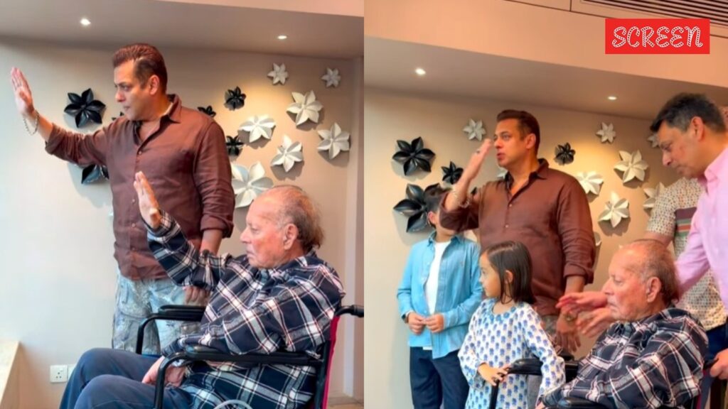 Salman Khan continues Eid tradition, greets fans with family; Salim Khan joins after hospital discharge. Watch Videos