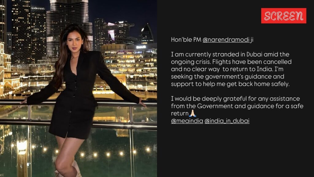 Sonal Chauhan stranded in Dubai, seeks assistance from Indian govt: ‘Help me get back home safely’