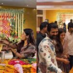 Rashmika Mandanna feeds Vijay Deverakonda, newlyweds serve food to fans at Hyderabad meet-and-greet. Watch