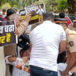 Mumbai: AAP members detained during protest against Raghav Chadha, six MPs’ merger with BJP