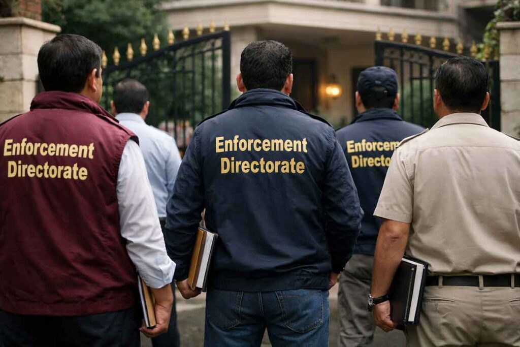 ED officials raids two places of Kolkata