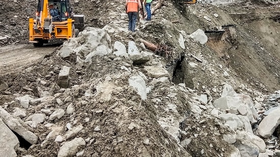 Traffic restored on J-K highway day-long closure due to landslides in Ramban| India News