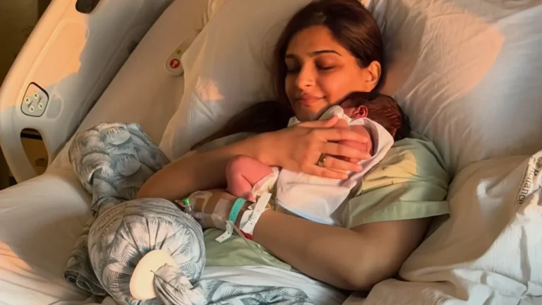 Sonam Kapoor holds newborn close in adorable first glimpse from hospital