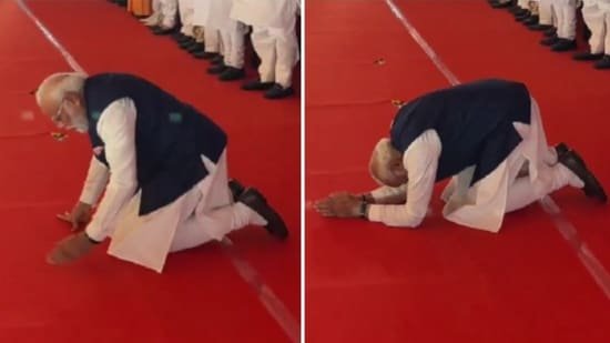 PM Modi bows to crowd at Bengal BJP government swearing-in: ‘People’s blessings are the truest’